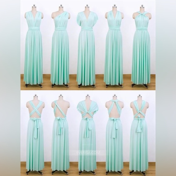 Light Blue Infinity Dress size Med - Picture 7 of 9